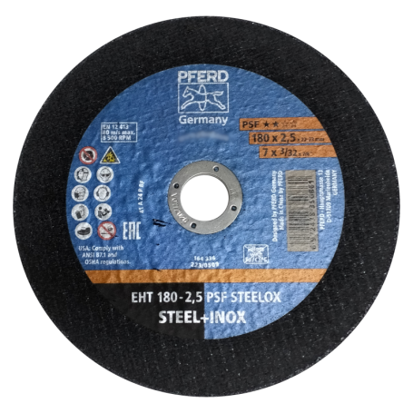 GERMANY PFERD SG INOX STAINLESS STEEL CUTTING WHEEL (7" X 2.5mm X 22.23)