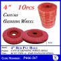 CANVAS GRINDING WHEEL RED SISAL BUFF POLISHING WHEEL (SUITABLE FOR STAINLESS STEEL) (4" RED PVC HOLE)