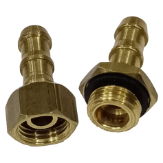 PLUNGER PUMP HI-PRESSURE HOSE COUPLING - Male & Female (2pcs/set) - 1/4" X 5/16"H