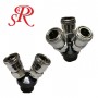 SUN-RISE SMV Y-TYPE AIR COUPLER MULTIPASS QUICK COUPLER - 2WAY / 3 WAY - 1/4" PT