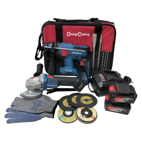 DONGCHENG COMBO KIT DCZC22BK+DCSM03-100Z 20V X 4.0Ah CORDLESS BRUSHLESS (DCKIT10BK)