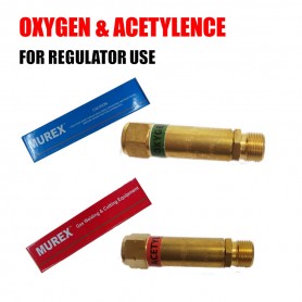 MUREX FLASHBACK ARRESTOR FOR WELDING REGULATOR OXYGEN (BLUE) / ACETYLENCE (RED)