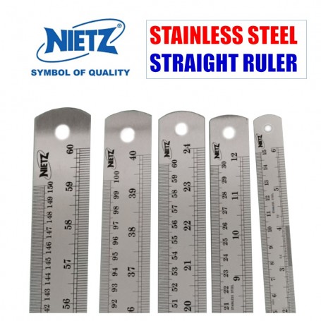 NIETZ STAINLESS STEEL STRAIGHT RULER - 80" L2000 x w38 X T2.0mm (548 15 080)