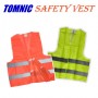TOMNIC POLYESTER SAFETY VEST - GREEN / ORANGE