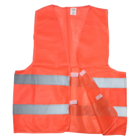 TOMNIC POLYESTER SAFETY VEST - GREEN / ORANGE