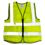 FIESTO SAFETY VEST WITH YELLOW REFLECTIVE - BLACK (SV-221B, SV-7G, SV-7R)