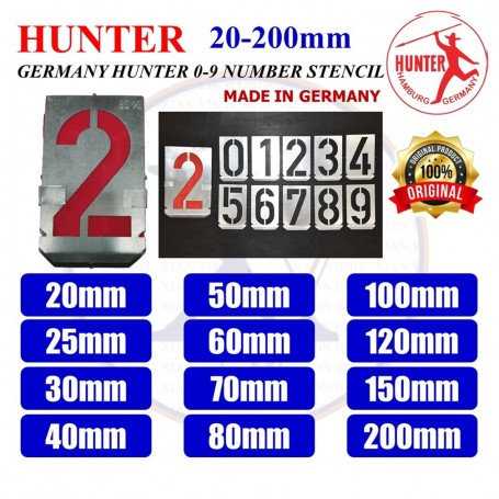 GERMANY HUNTER 0-9 NUMBER STENCIL