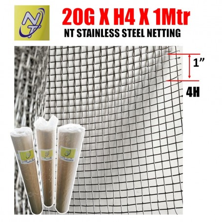 (Price Per 1FT X 1-Meter) SS304 STAINLESS STEEL NETTING - M0.91 X 5.44Hole