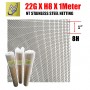 [Price Per 1-FT X 1-METER] STAINLESS STEEL NETTING (22G X H8 X 1Meter X 49.5FT)