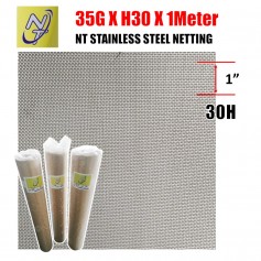 [Price Per 1FT X 1-Meter] STAINLESS STEEL NETTING - M0.213 X 0.634Hole - 1Mtr (35G X H30 X 1Meter)