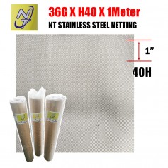 [Price Per 1FT X 1-Meter] STAINLESS STEEL NETTING - (36G X H40 X 1Meter)