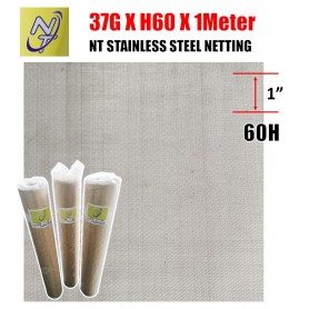 [Price Per 1FT X 1-Meter] STAINLESS STEEL NETTING - (37G X H60 X 1Meter)