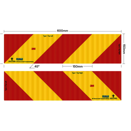 3M MARKING REFLECTOR STICKER (JPJ & SIRIM APPROVED) (150 X 2 X 600mm)