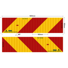 3M MARKING REFLECTOR STICKER (JPJ & SIRIM APPROVED) (150 X 2 X 600mm)