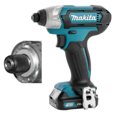 MAKITA CORDLESS IMPACT DRIVER - 12V X 1.5AH Drive Shank 6.35mm (1/4”) Hex (TD110DWYE)