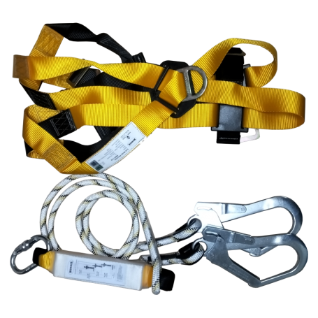 WORKER (SIRIM-CERTIFIED) FULL BODY HARNESS WHT118+WLA2 + CARABINER  (WHT118)