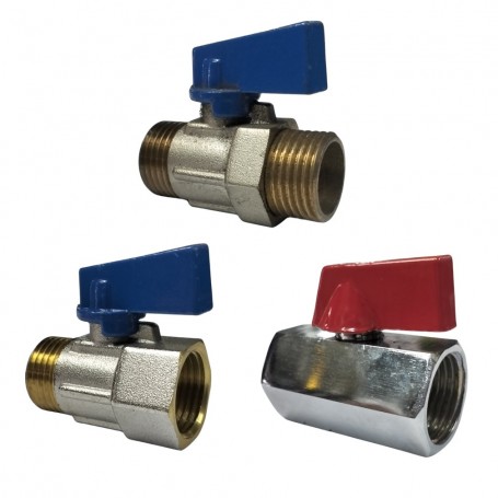 CHROME HEX C/P MINI BALL VALVE