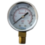 DLM7006 CHROME PRESSURE GAUGE 2" X 1/4 PT (BOTTOM)