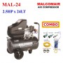 MALCOMAIR AIR COMPRESSORS - 2.5HP x 24LT (MAL-24)
