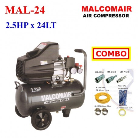 MALCOMAIR AIR COMPRESSORS - 2.5HP x 24LT (MAL-24)