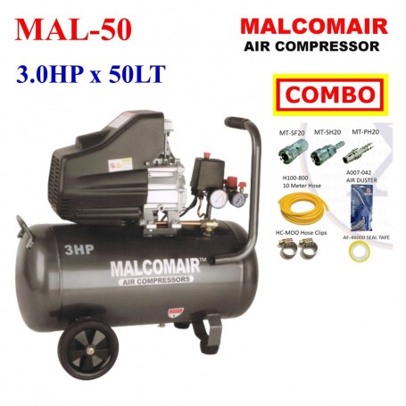 MALCOMAIR AIR COMPRESSORS - 3.0HP x 50LT (MAL-50)