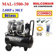 MALCOMAIR OIL LESS AIR COMPRESSORS - 2.0HP x 30LT (MAL-1500-30)