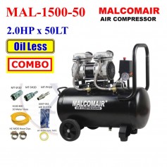 MALCOMAIR OIL LESS AIR COMPRESSORS - 2.0HP x 50LT (MAL-1500-50)