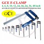GCE HEAVY DUTY F-CLAMP WITH BLUE WOOD HANDLE