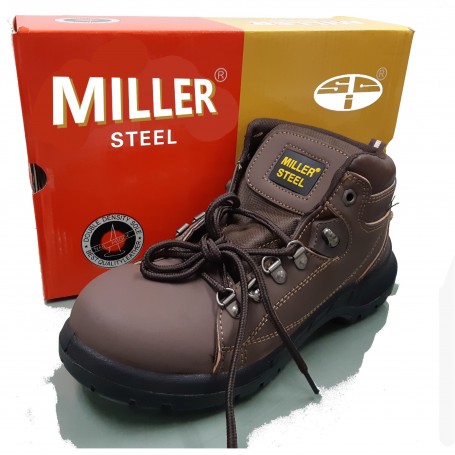 FIESTO SAFETY SHOES - MILLER MID CUT - BROWN (6355) No5 - No12