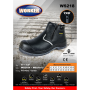 WORKER SAFETY SHOES (SIRIM) - MID-CUT WITH ZIP (WS218) No5 - No10