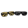 HD VISION SPECTACLES -YELLOW & BLACK (2 IN 1)