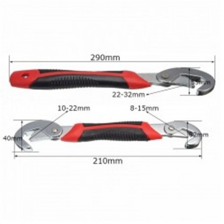 1pack X 2pcs MULTI-FUNCTION UNIVERSAL QUICK SNAP ADJUSTABLE WRENCH SET