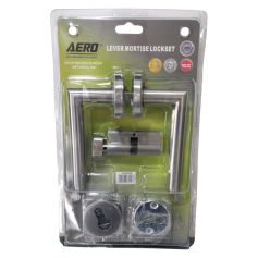 AERO LEVER HANDLE MORTISE LOCK SET - STAINLESS STEEL (A2200-SS)