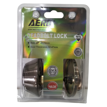 AERO SINGLE DEAD BOLT LOCK - ANTIQUE COLOUR (A3011-AC)