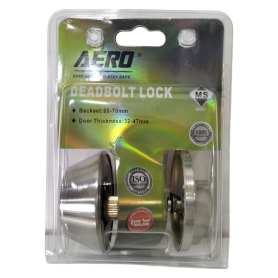 AERO SINGLE DEAD BOLT LOCK - STAINLESS STEEL (A3011-SS)