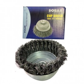 NIETZ SOBAR TWISTER KNOT WIRE CUP BRUSH (4" X M14 X 2.0mm)