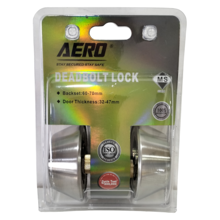 AERO DOUBLE DEAD BOLT LOCK - STAINLESS STEEL