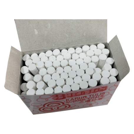 3 RING WHITE WRITING CHALK (KUPUL TULIS)
