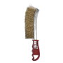 KNIFE WIRE BRUSH C/W PVC HANDLE - WITH PACKING (BRASS) B010-037