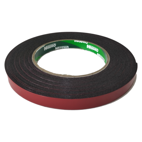 NISSHO DOUBLE SIDED PE BLACK FOAM TAPE - RED LINER (8Mtr) M900-093, M900-094, M900-095