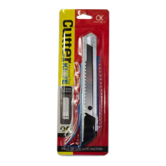 PVC HANDLE METAL CUTTER UTILITY KNIFE NTC-388 (AUTO 18mm)