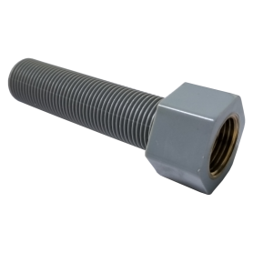 WATER TAP EXTENSION - PVC ADAPTOR BRASS NUT MALE & FEMALE (1/2" X 100mm)