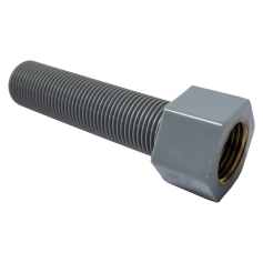 WATER TAP EXTENSION - PVC ADAPTOR BRASS NUT MALE & FEMALE (1/2" X 100mm)