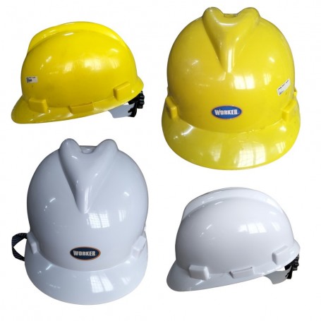 WORKER SAFETY HELMET - V-TYPE 800 (WHITE, YELLOW)