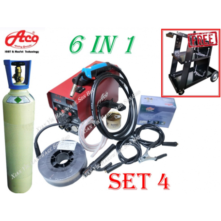 ACO DIGITAL IGBT MIG 5KG 6IN1 WELDING MACHINE INVERTER WITH GAS & ACCESSORIES SET (MRZ200 170AMP)