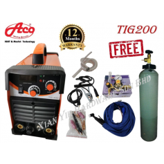 ACO DIGITAL MOSFET TIG STAINLESS STEEL WELDING MACHINE INVERTER WITH GAS & ACCESSORIES SET (TIG200)
