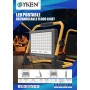 LYKEN PORTABLE RECHARGEABLE FLOOD LIGHT 6500K - LK-200PRD (LK- 200W)