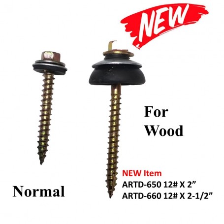 TD HEX RW SCREW WITH CUP WASHER (ARTD) - G12 X 2" / G12 X 2-1/2"