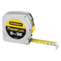 STANLEY MEASURING TAPE - POWER LOCK - CHROME (100% ORIGINAL) (33-215 3.5M, 33-158 5.0M, 33--428 8.0M)