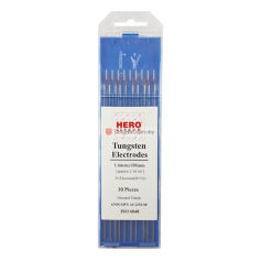 HERO TECH 1.6mm X 150mm RED 2% TIG TUNGSTEN ELECTRODE FOR STAINLESS STEEL